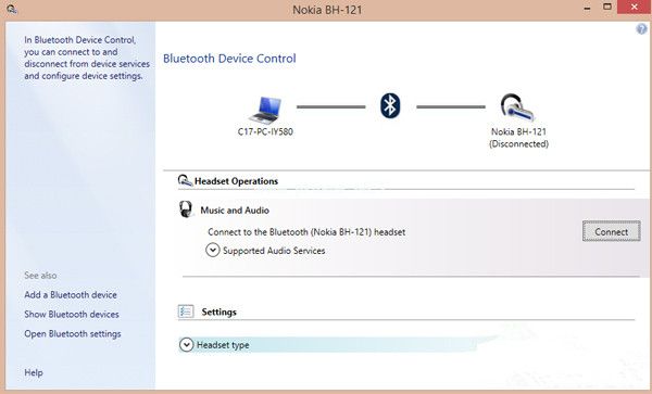 Win8藍牙耳機能配對不能連接怎么解決?