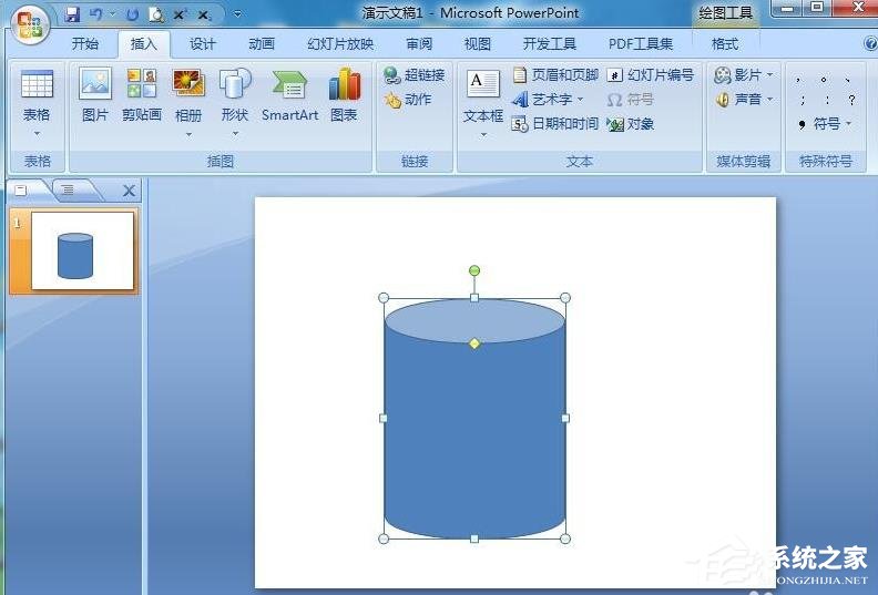 PPT怎么制作圓柱？PPT制作漸變色立體圓柱的方法