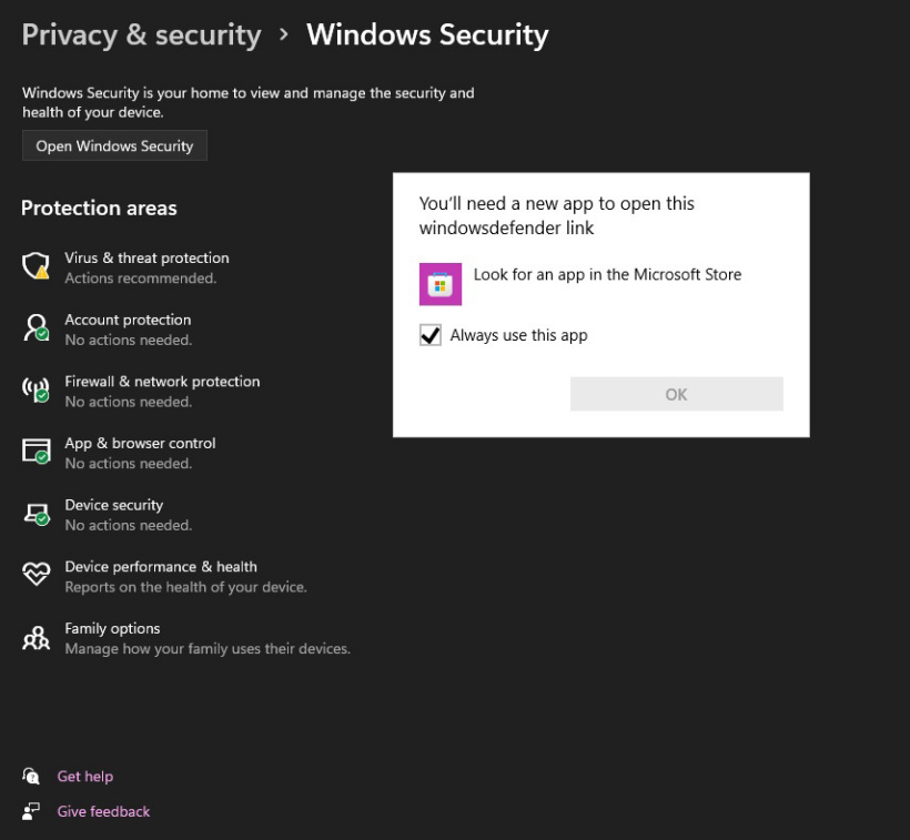 Win11系統安全中心部分功能打不開怎么辦？