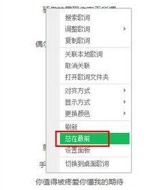 QQ音樂(lè)怎么置頂歌詞 置頂歌詞的兩種操作方式介紹