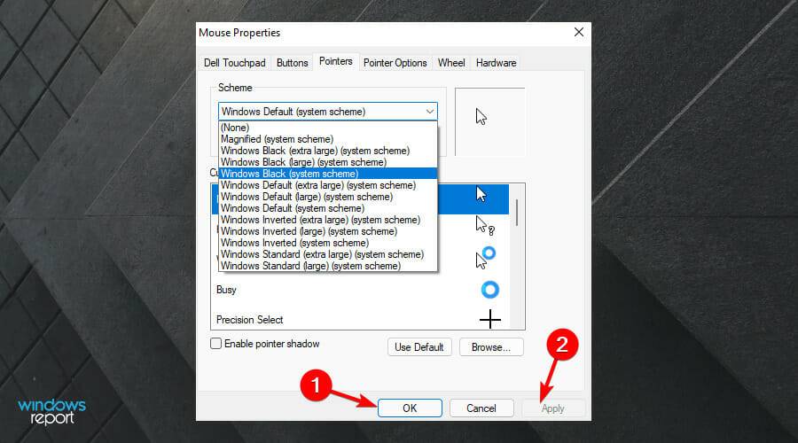 如何在Windows 11中將光標(biāo)更改為暗模式？