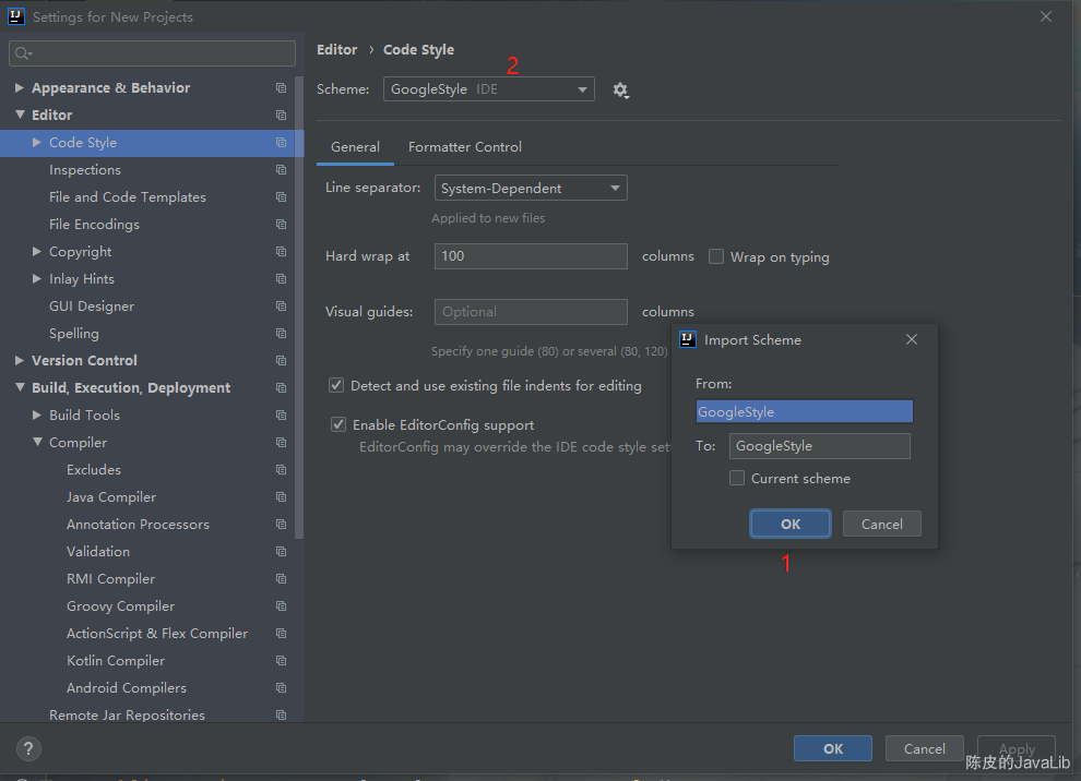 Java黑科技之通過Google Java Style 文件配置IDEA和Ecplise代碼風(fēng)格
