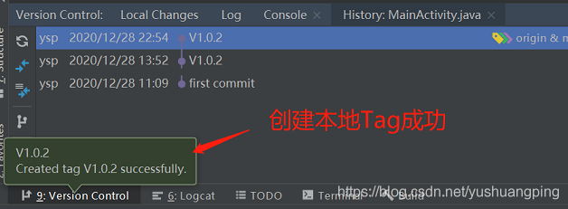 Android studio git創(chuàng)建與刪除標簽（Tag）的教程詳解