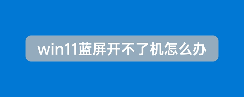 win11藍(lán)屏開(kāi)不了機(jī)解決方法