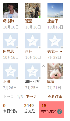 QQ空間的被擋訪客是什么意思？