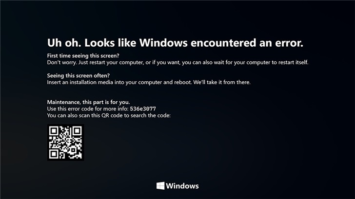 Windows10 取消死亡藍(lán)屏界面設(shè)計