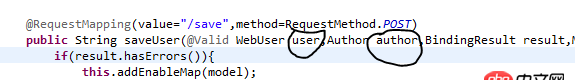java - jsp的字能自動(dòng)填充到user，卻不能自動(dòng)填充到author為什么呀？