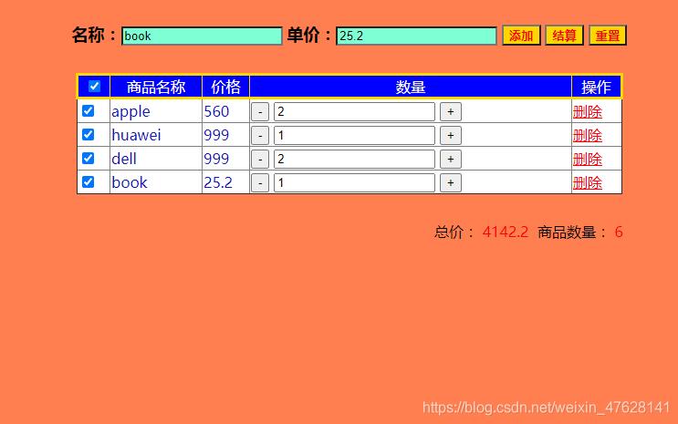 js實(shí)現(xiàn)簡(jiǎn)單購(gòu)物車模塊