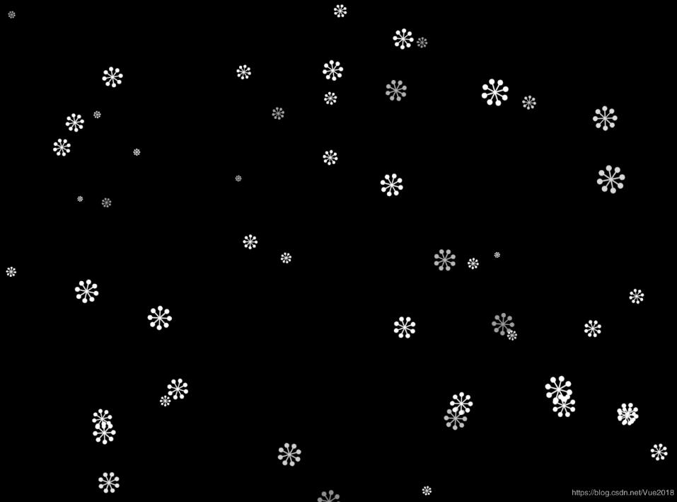JS實(shí)現(xiàn)炫酷雪花飄落效果
