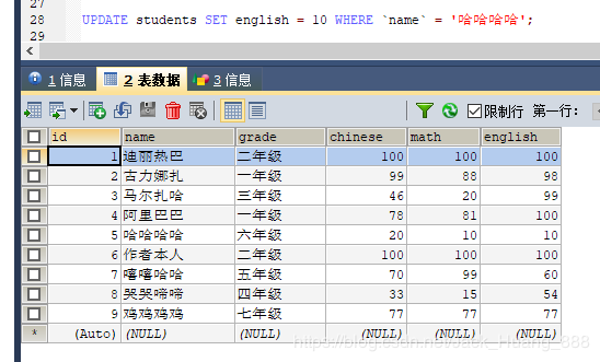 MySQL 詳細(xì)單表增刪改查crud語句