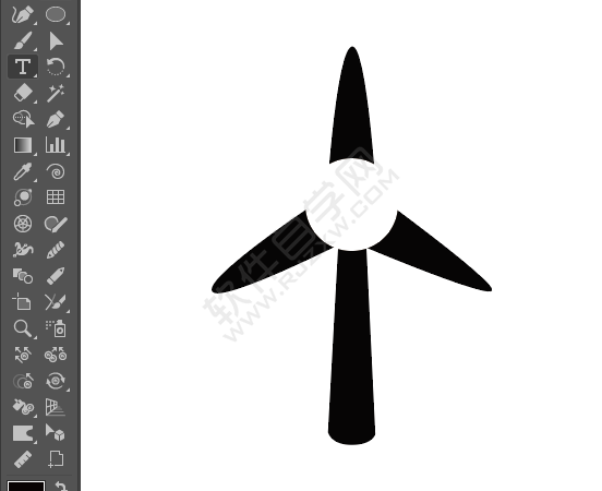 ai怎么畫風(fēng)機(jī)圖標(biāo)