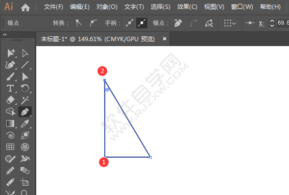 ai怎么畫(huà)出60度三角形