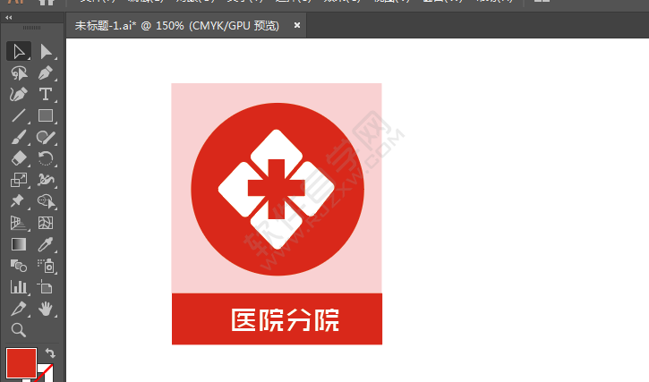 ai繪制醫(yī)院分院標(biāo)識(shí)的方法