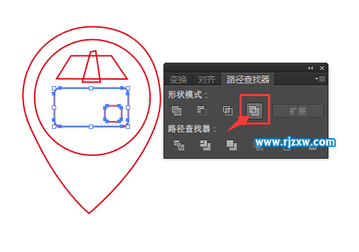 AI怎么制作商店到家的路徑圖標(biāo)