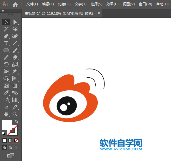 ai怎么畫(huà)微博圖標(biāo)