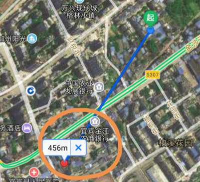地圖測(cè)距怎么顯示兩地的地名